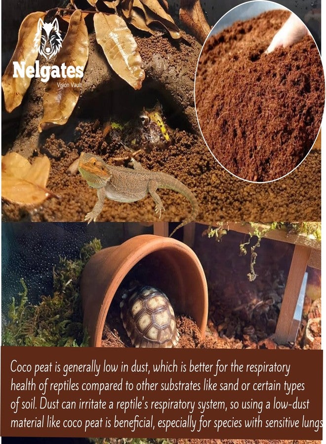 Nelgates Coco peat for Animal Bedding | Reptiles Small Animals Tortoise Python Frog Snake Chicken Rabbit Birds | pet Products pet Supply Indoor & Outdoor 1kg - Image 2